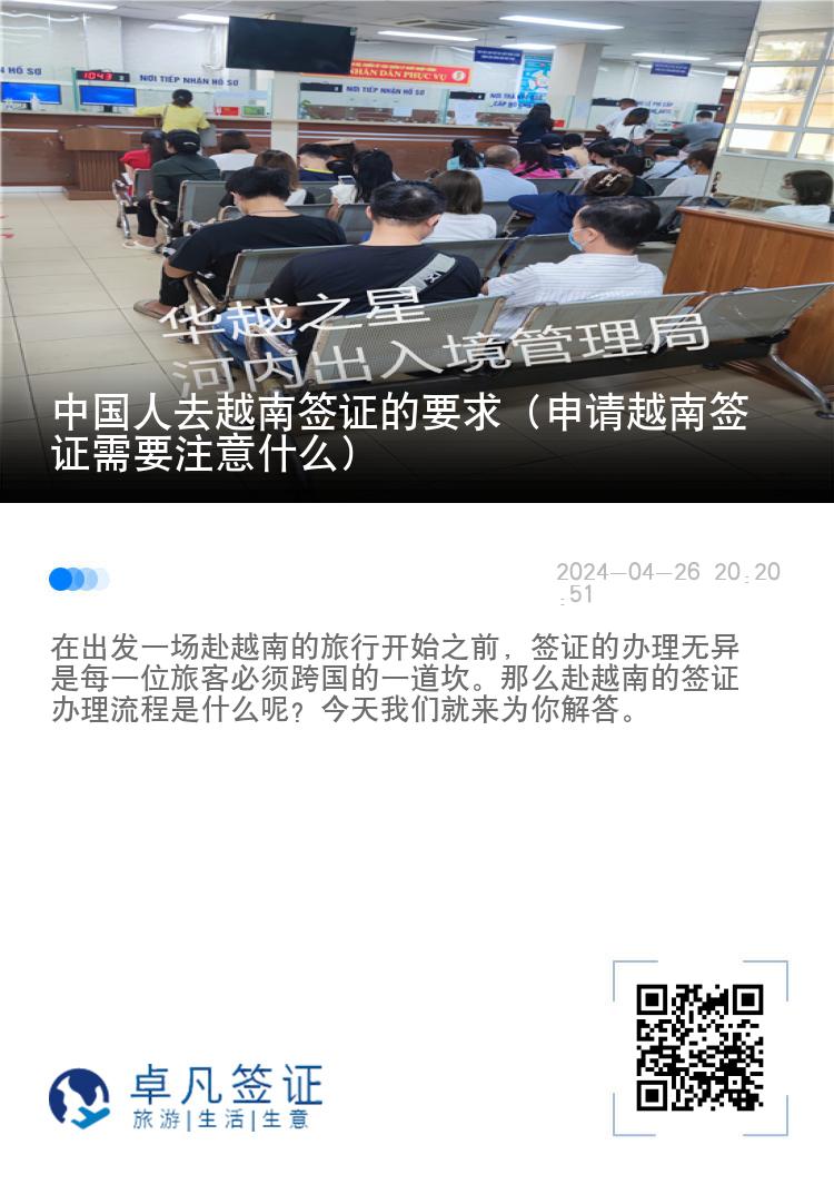 中国人去越南签证的要求（申请越南签证需要注意什么）