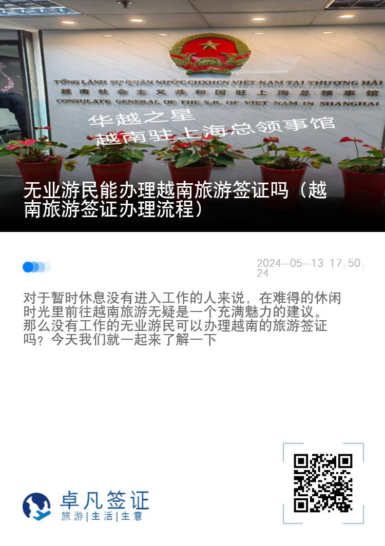 无业游民能办理越南旅游签证吗（越南旅游签证办理流程）
