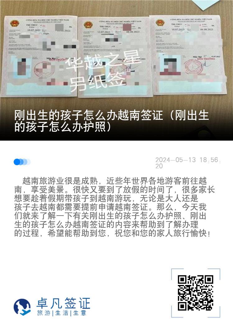 刚出生的孩子怎么办越南签证（刚出生的孩子怎么办护照）