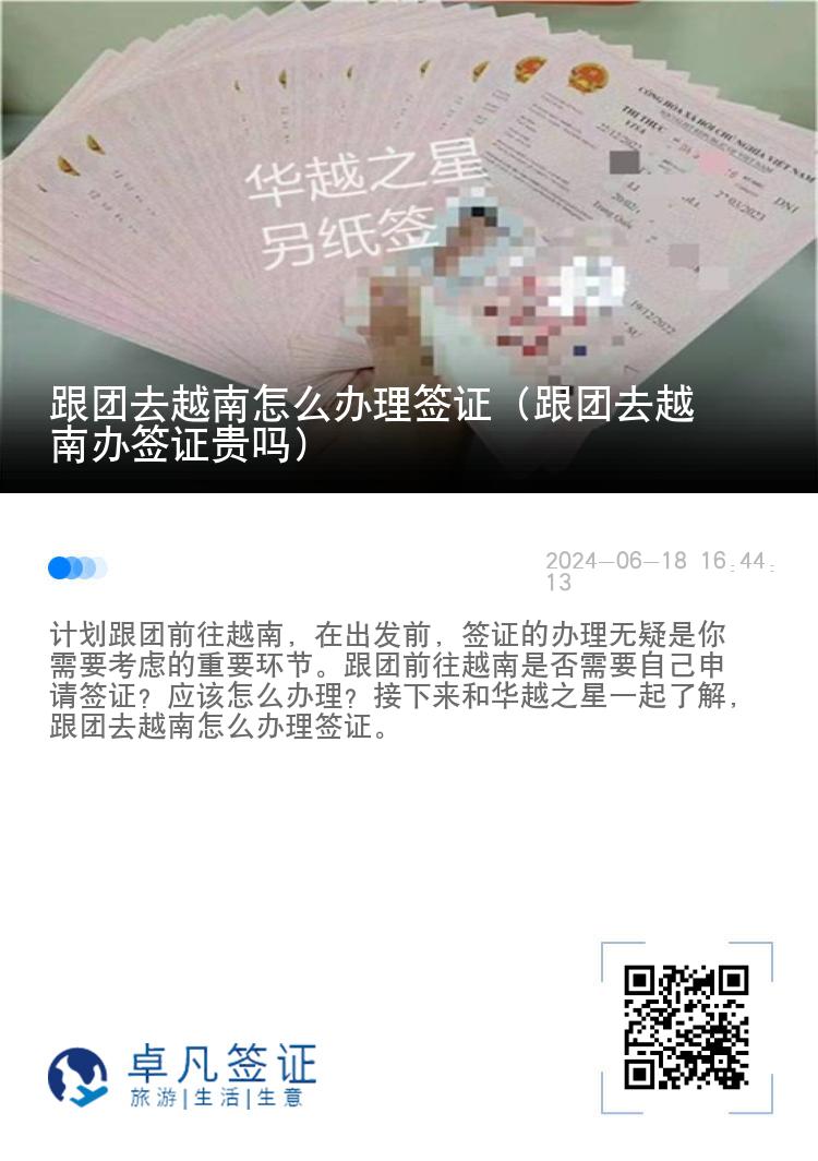 跟团去越南怎么办理签证（跟团去越南办签证贵吗）