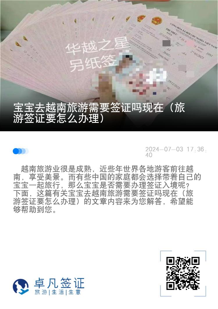 宝宝去越南旅游需要签证吗现在（旅游签证要怎么办理）