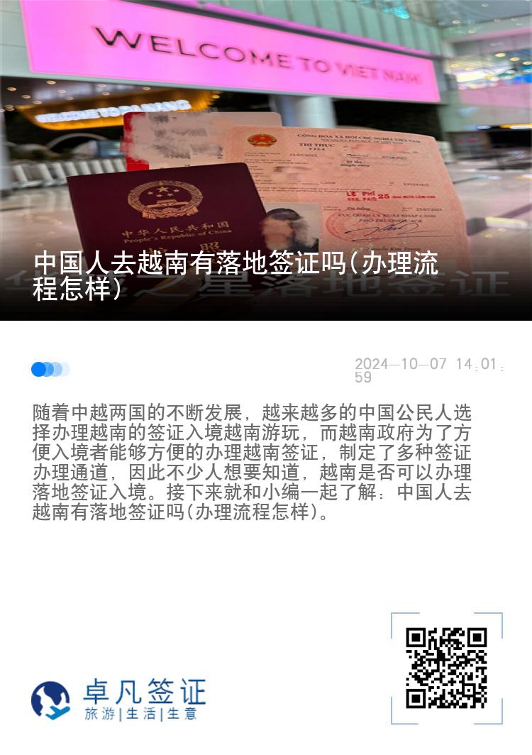 中国人去越南有落地签证吗(办理流程怎样)