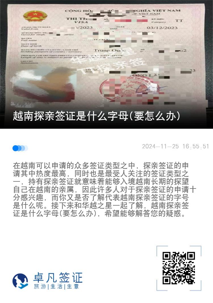 越南探亲签证是什么字母(要怎么办)