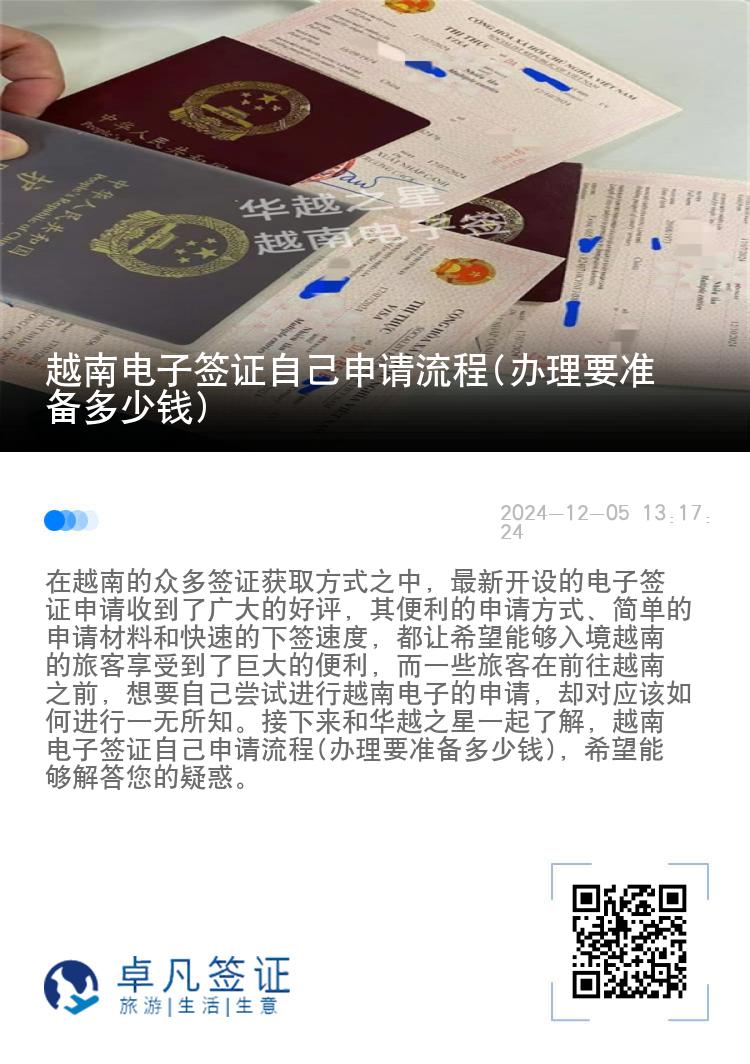 越南电子签证自己申请流程(办理要准备多少钱)