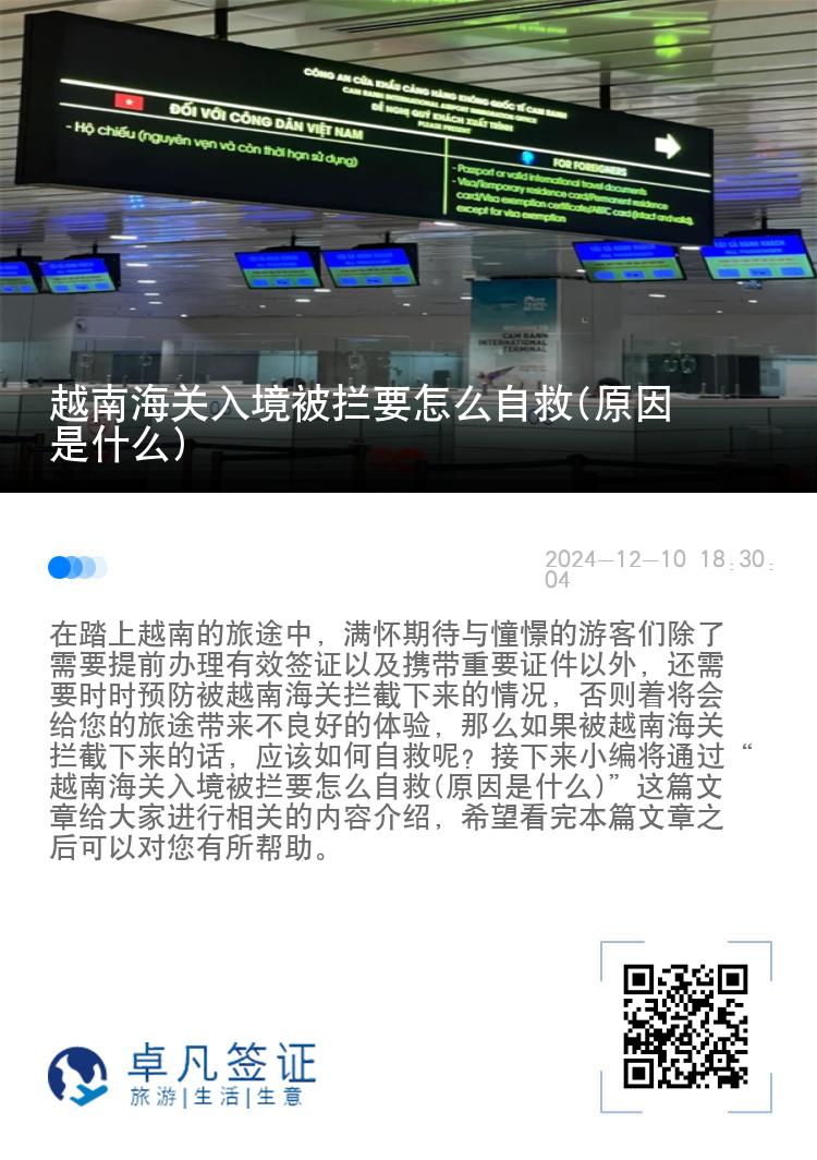 越南海关入境被拦要怎么自救(原因是什么)