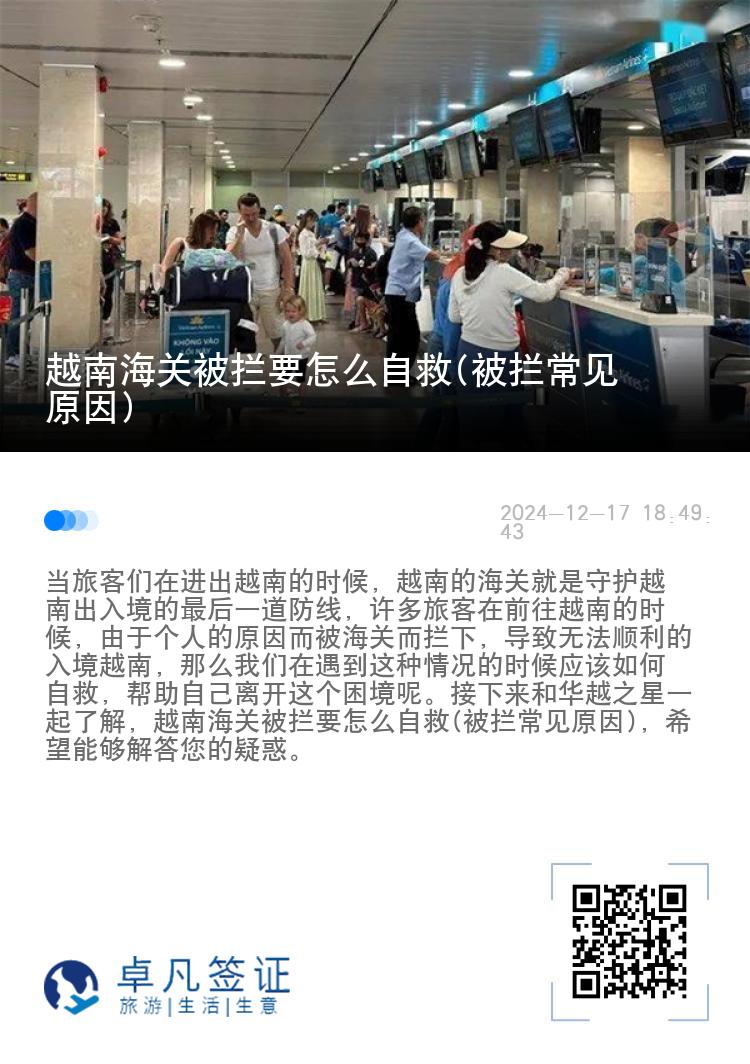 越南海关被拦要怎么自救(被拦常见原因)