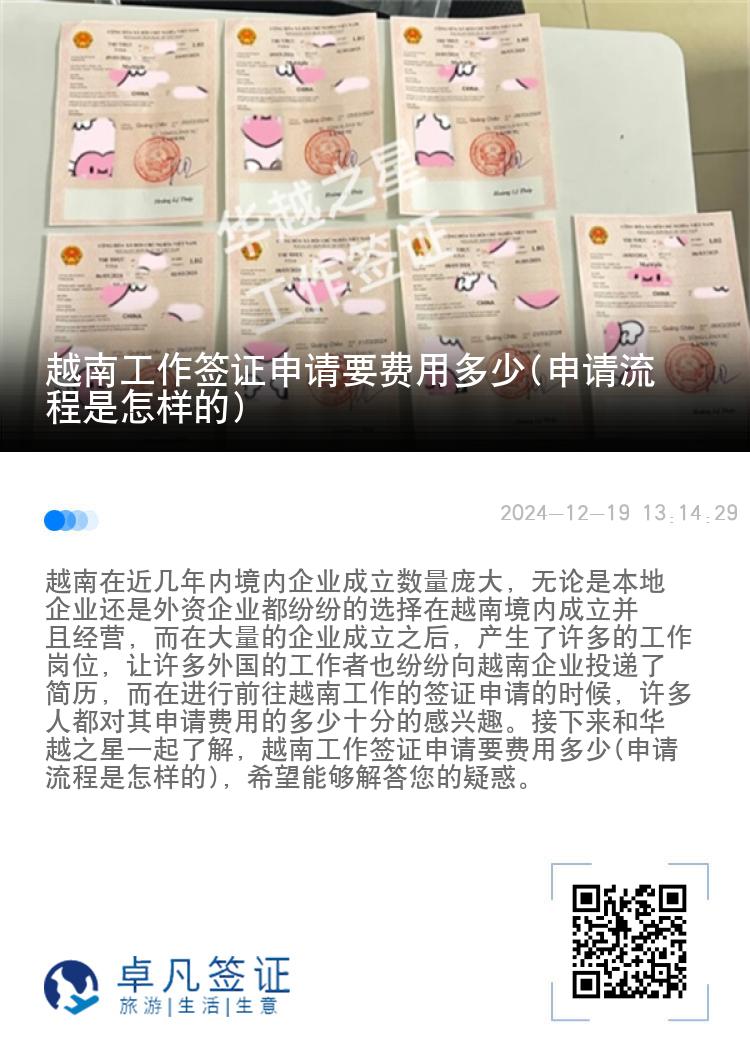 越南工作签证申请要费用多少(申请流程是怎样的)