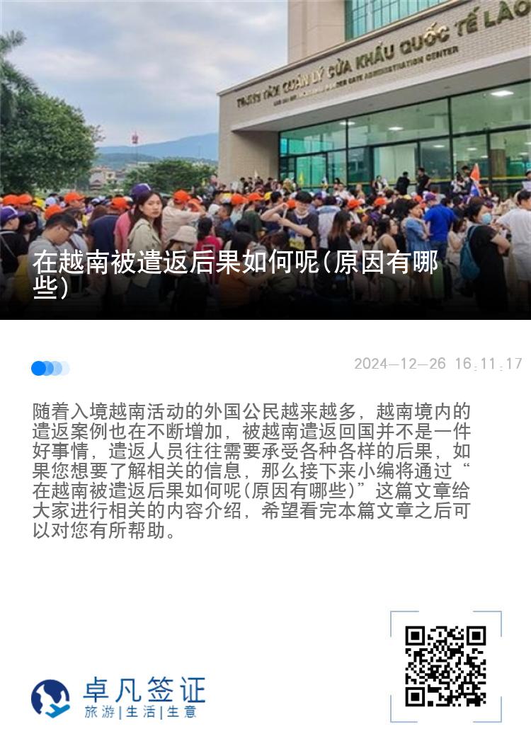 在越南被遣返后果如何呢(原因有哪些)