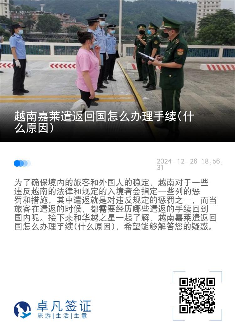 越南嘉莱遣返回国怎么办理手续(什么原因)