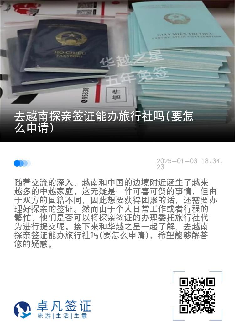 去越南探亲签证能办旅行社吗(要怎么申请)