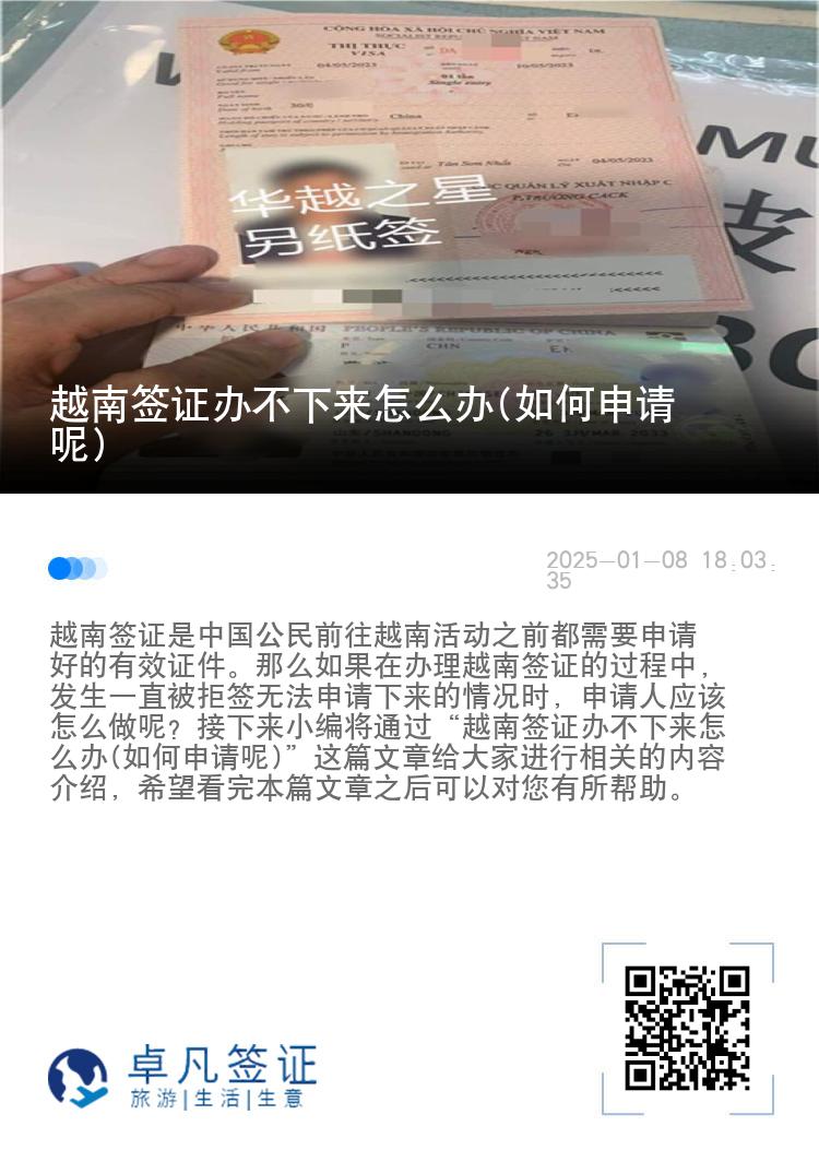 越南签证办不下来怎么办(如何申请呢)