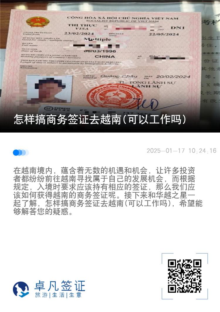 怎样搞商务签证去越南(可以工作吗)